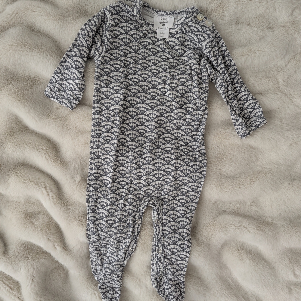 Kate Quinn Gray Footie One Piece